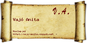 Vajó Anita névjegykártya